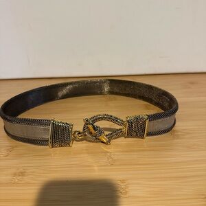 Gold and Mesh belt - Maker unknown.  Vintage, heavy and pristine.  Size S/M